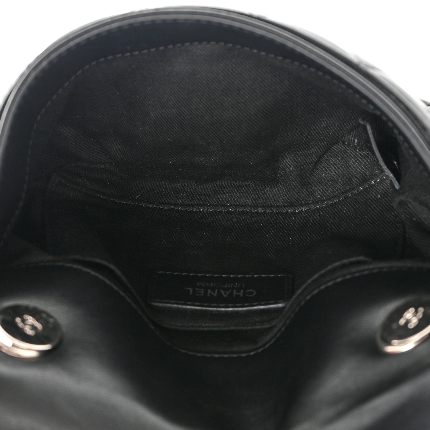 Chanel Calfskin Quilted CC Uniform Flap Belt Bag Black 5 of 15