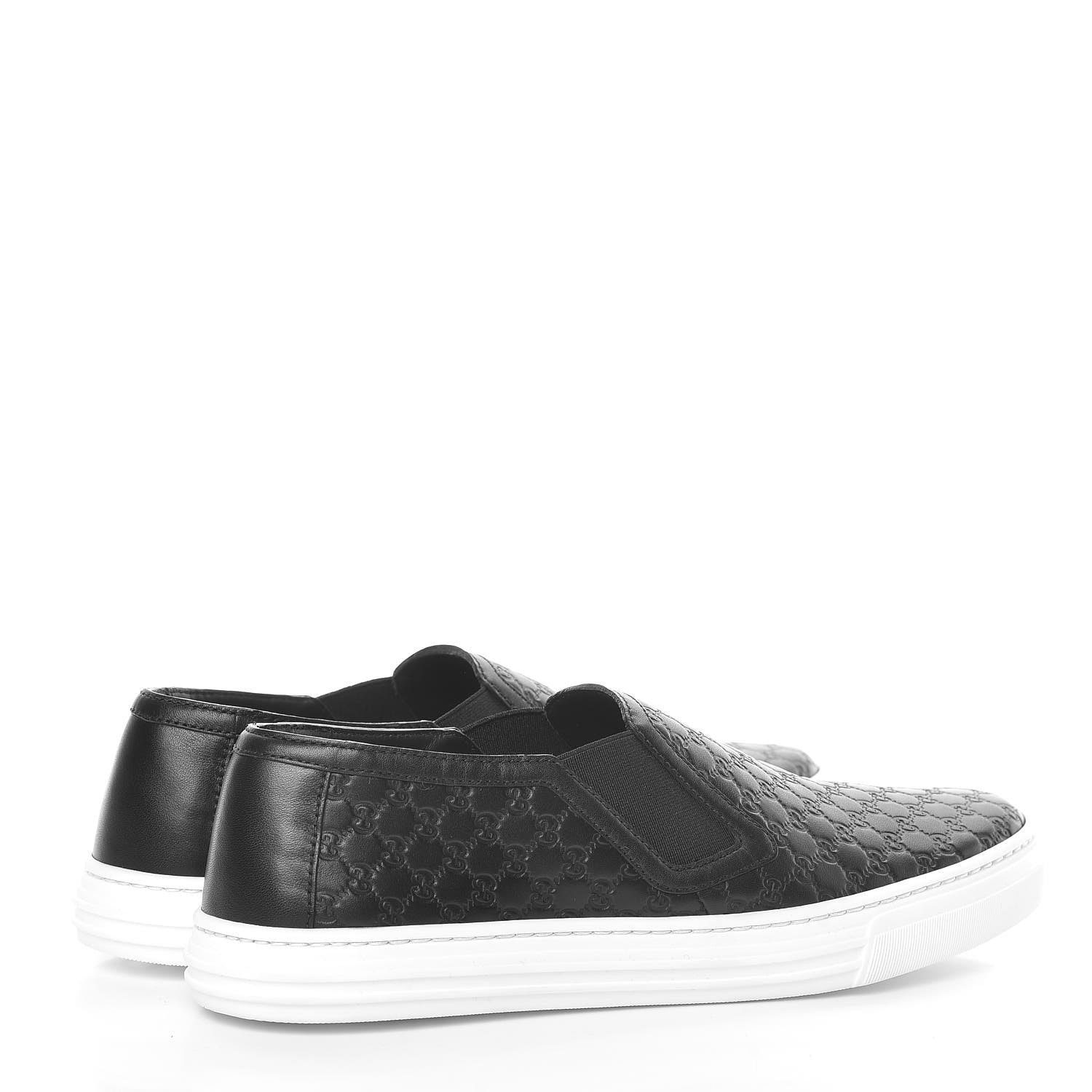 Gucci Microguccissima Womens Slip On Sneakers 37 Black 4 of 9
