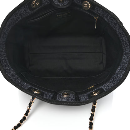 Chanel Lurex Boucle Small Deauville Tote Black 5 of 11