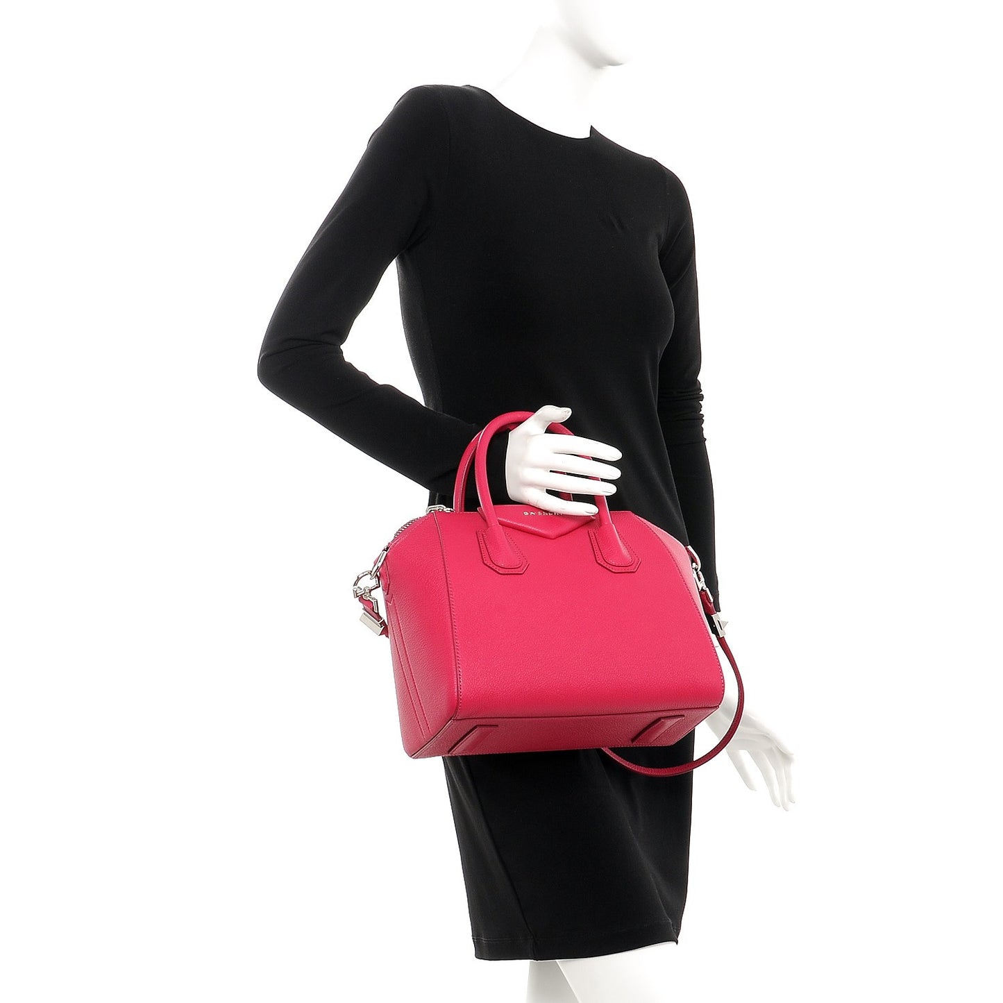 Sugar Goatskin Small Antigona Fuchsia
