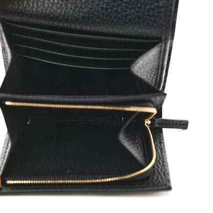 Gucci Dollar Calfskin GG Supreme Monogram Medium GG Marmont Wallet Black Beige Ebony 6 of 7