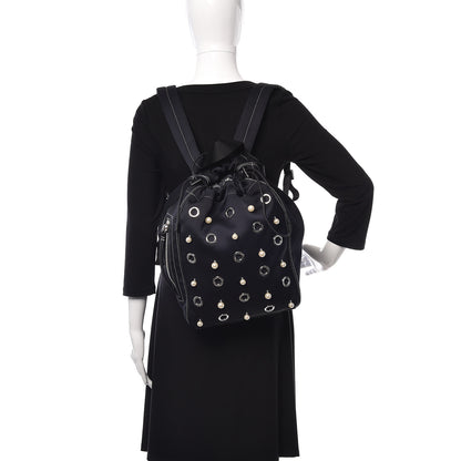3.1 Phillip Lim 3.1 Satin Faux Pearl Eyelet Go Go Backpack Phantom Blue 2 of 10