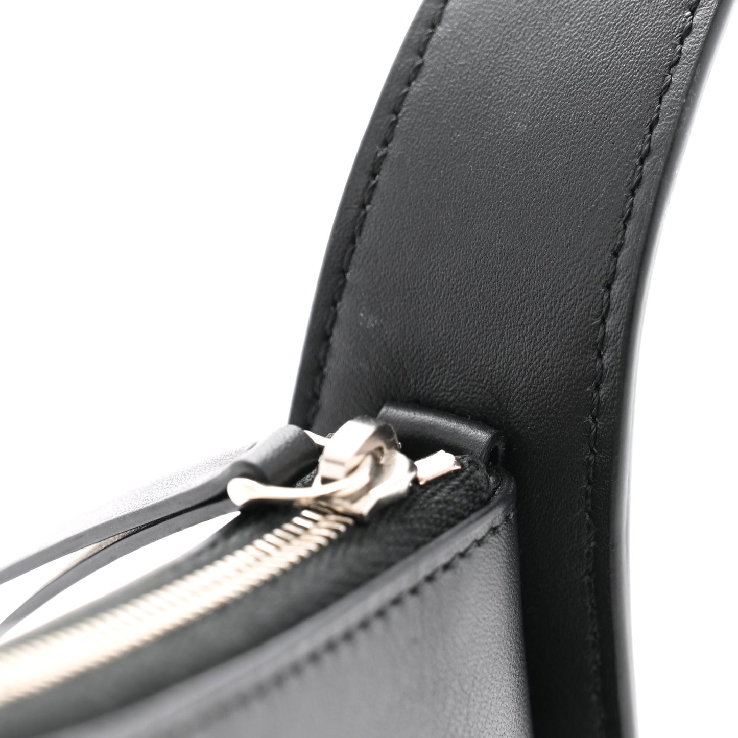 Smooth Calfskin Half Moon Shoulder Bag Black