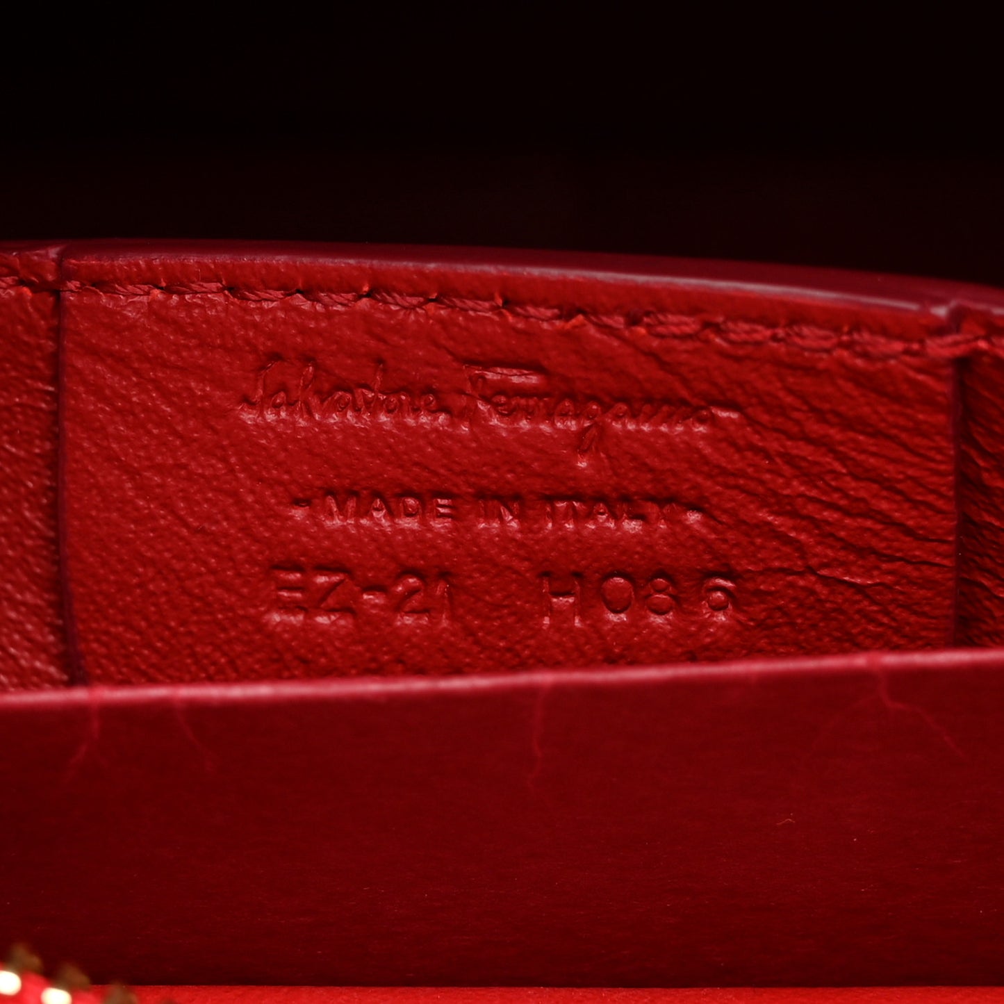 Calfskin Quilted Gancini Camera Bag Red