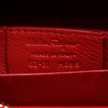 Salvatore Ferragamo Calfskin Quilted Gancini Camera Bag Red 7 of 10
