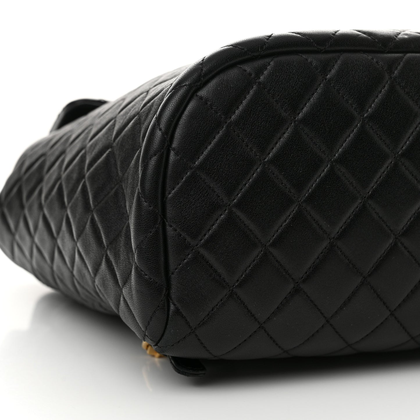 Calfskin Quilted Large Urban Spirit Backpack Black Black