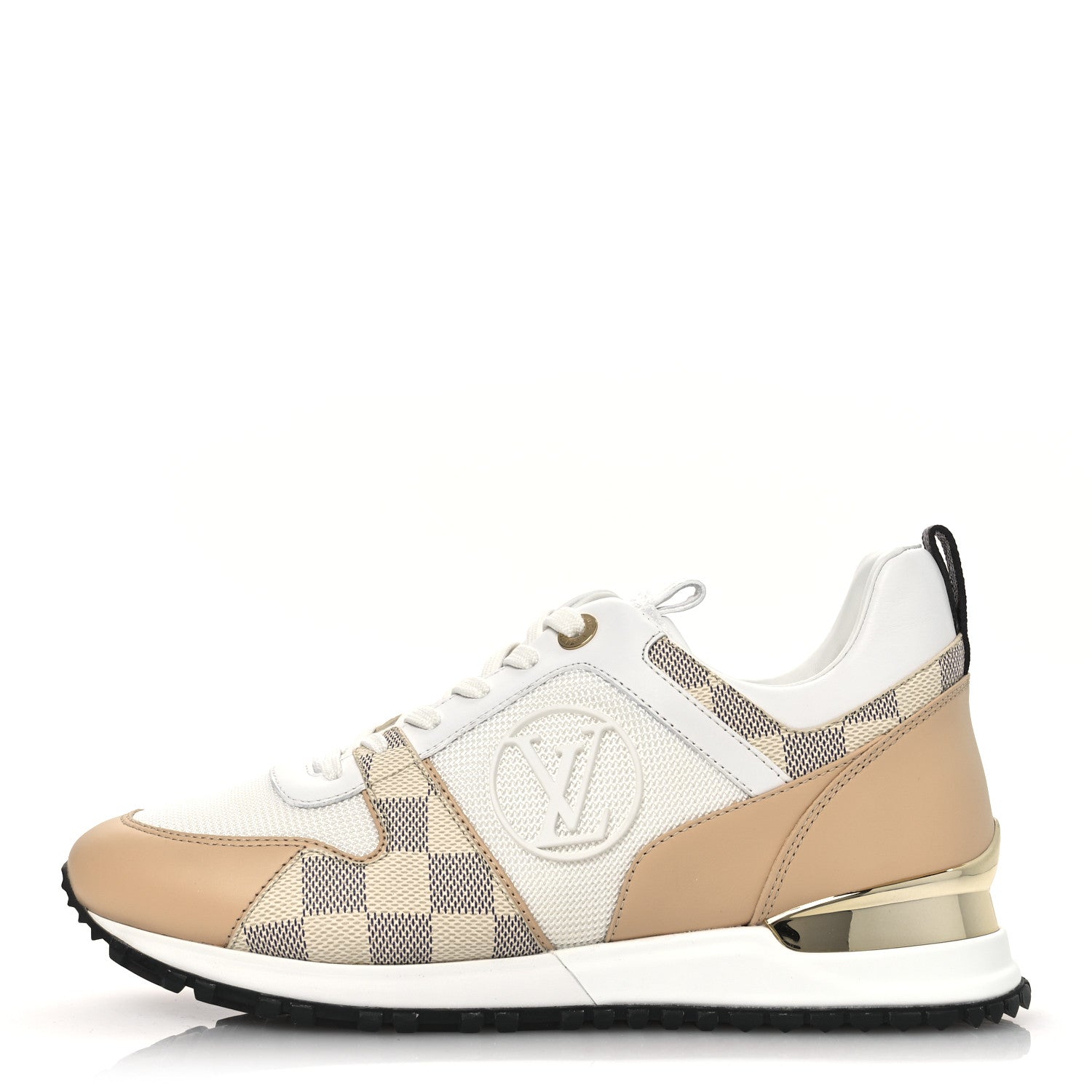 Louis Vuitton Calfskin Damier Azur Run Away Sneakers 38 White 1 of 10