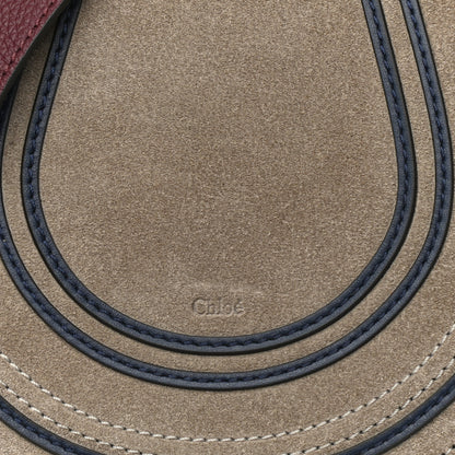 Chloe Suede Calfskin Mini Marcie Round Crossbody Bag Motty Grey Multicolor 9 of 11