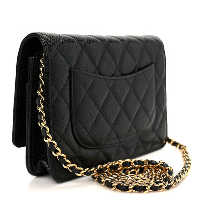 Chanel Caviar Quilted Wallet on Chain WOC Black 2 of 11