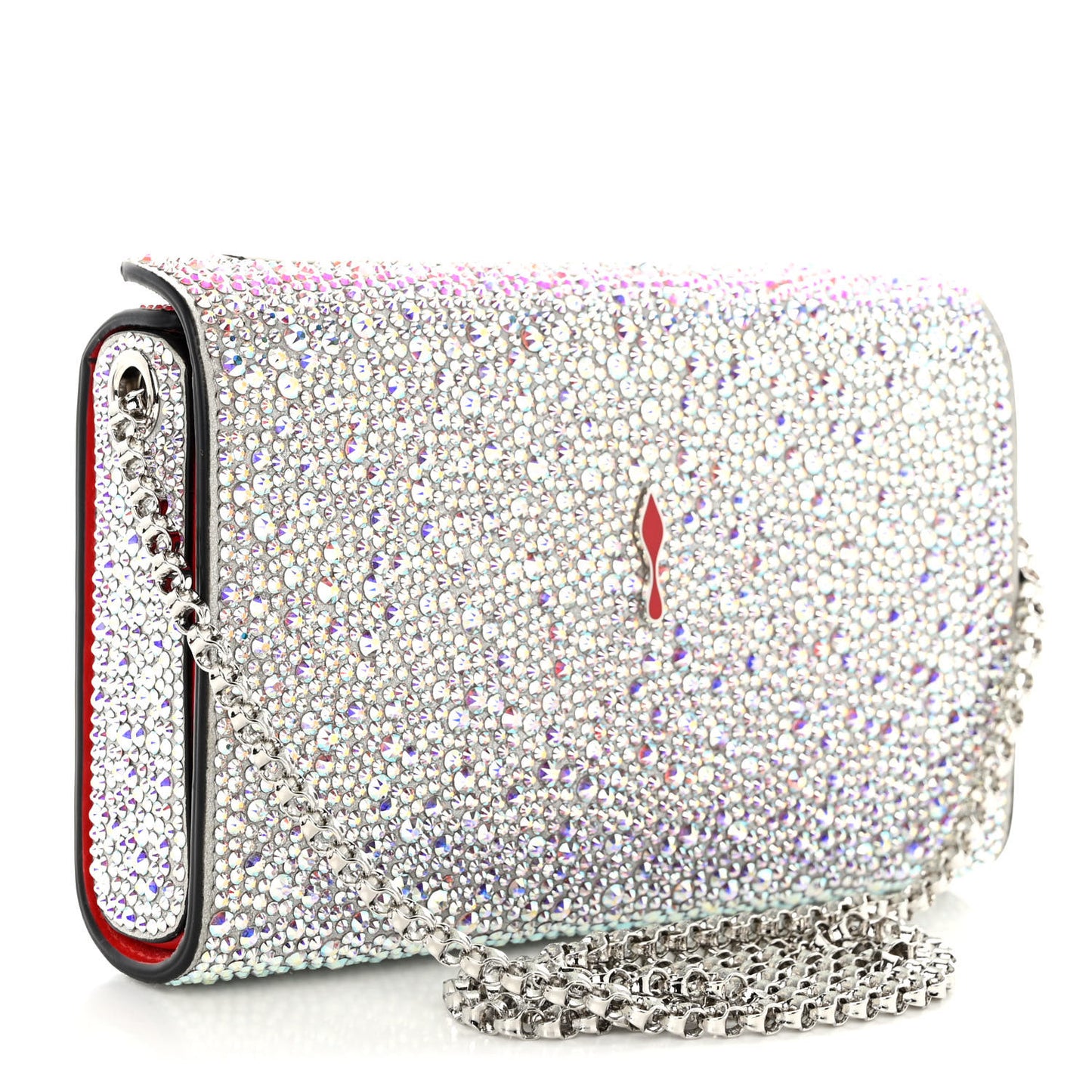 Crystal Small Vanite Clutch Silver