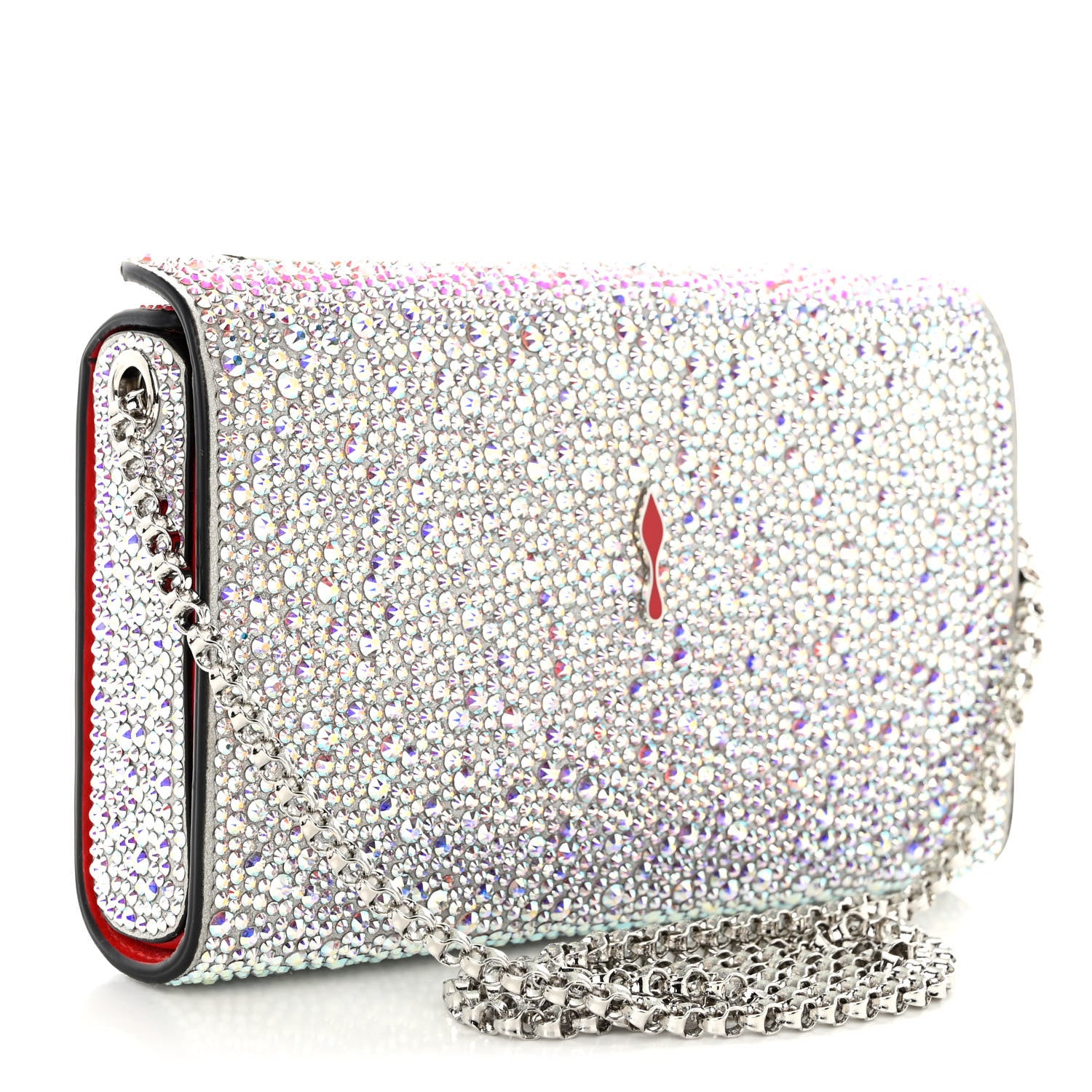 Christian Louboutin Crystal Small Vanite Clutch Silver 3 of 9