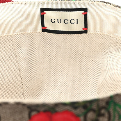 Gucci GG Supreme Flora Claudia Baseball Hat 57 M  Red 8 of 10