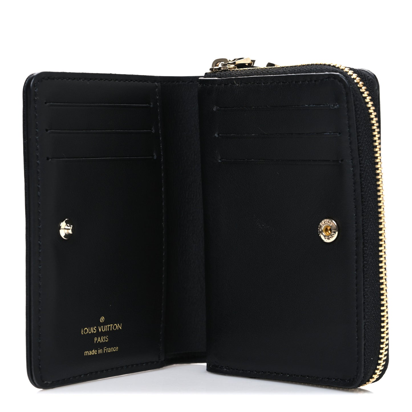 Lambskin Embossed Monogram LV Ski Lou Coussin Wallet Black Pink