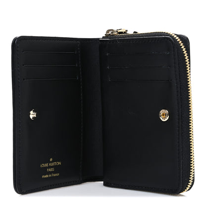 Louis Vuitton Lambskin Embossed Monogram LV Ski Lou Coussin Wallet Black Pink 5 of 6