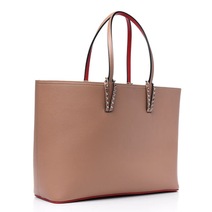 Christian Louboutin Calfskin Spikes East West Cabata Tote Nude 3 of 13