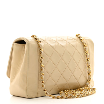 Chanel Lambskin Quilted Medium Single Flap Beige 3 of 14