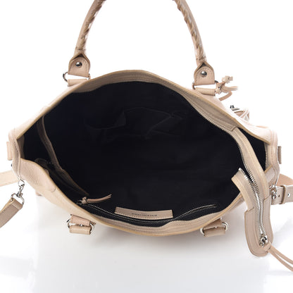 Balenciaga Chevre Silver Metallic Edge Hardware City Beige Tapioca 6 of 26