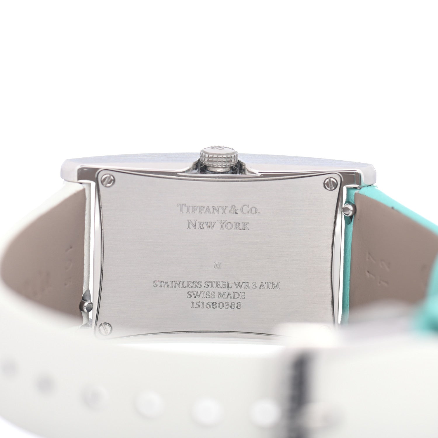 Tiffany Stainless Steel Calfskin 22mm East West 2-Hand Quartz Watch Tiffany Blue 4 of 4
