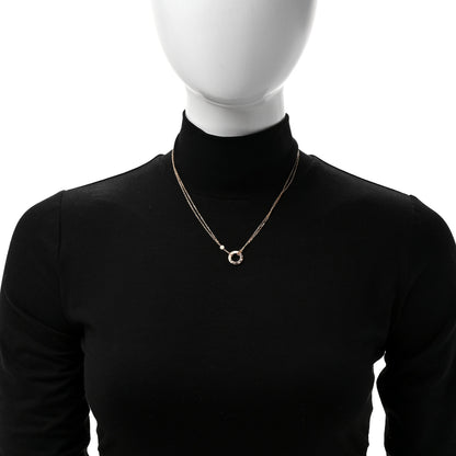 Cartier 18K Pink Gold 2 Diamond LOVE Necklace 2 of 5
