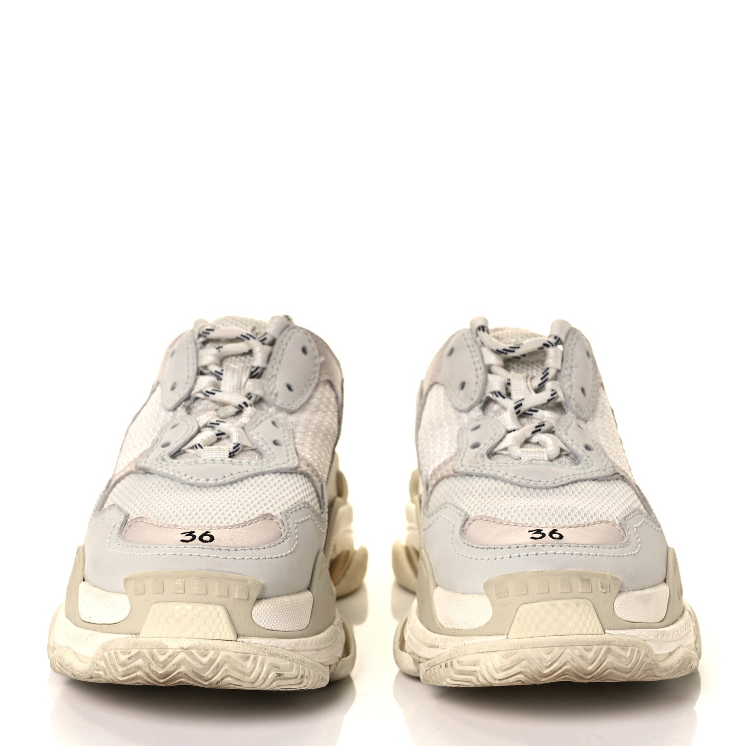 Balenciaga Fabric Mesh Womens Triple S Sneakers 36 White 2 of 9