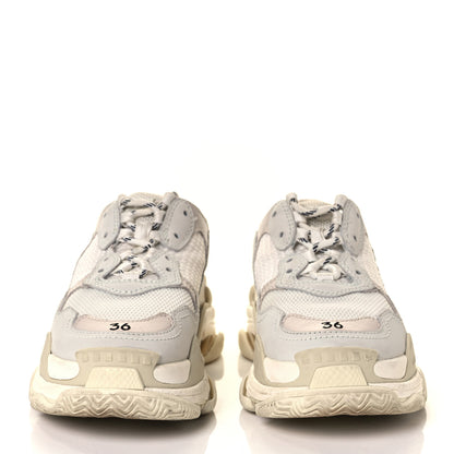 Balenciaga Fabric Mesh Womens Triple S Sneakers 36 White 2 of 9