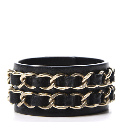 Chanel Lambskin CC Chain Turnlock Bracelet M Black 2 of 4