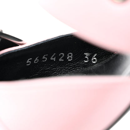 Balenciaga Shiny Calfskin Belt 40mm Mules 36 Pink 7 of 8