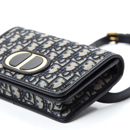 Christian Dior Oblique 30 Montaigne 2-In-1 Pouch Blue 8 of 10