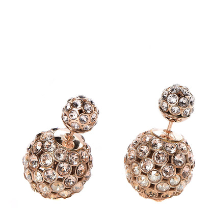 Christian Dior Crystal Mise En Dior Tribal Earrings Light Pink Gold 1 of 4