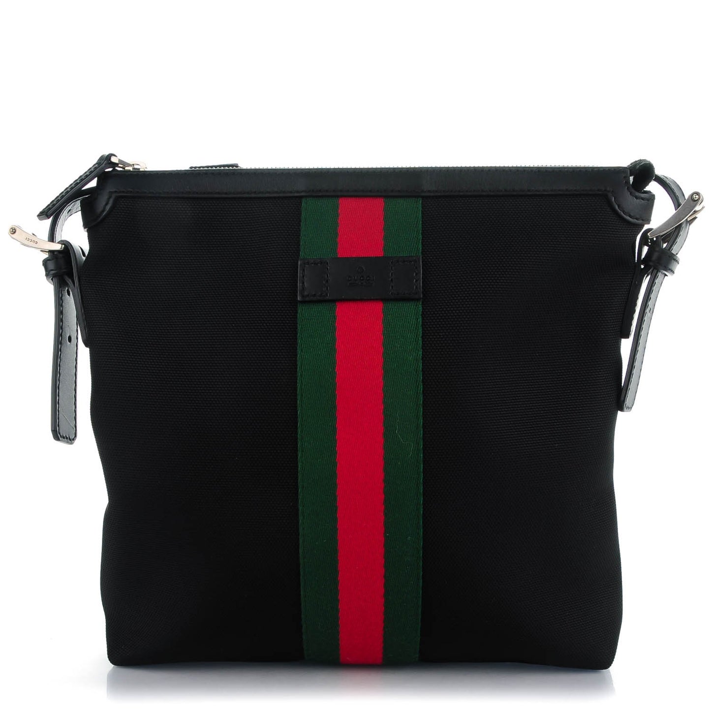 Techno Canvas Web Messenger Bag Black
