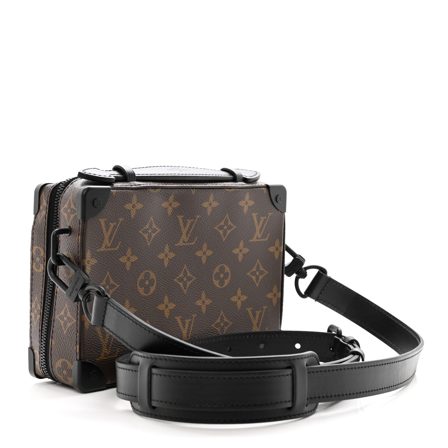 Louis Vuitton LOUIS VUITTON Monogram Macassar Handle Soft Trunk Black 3 of 8