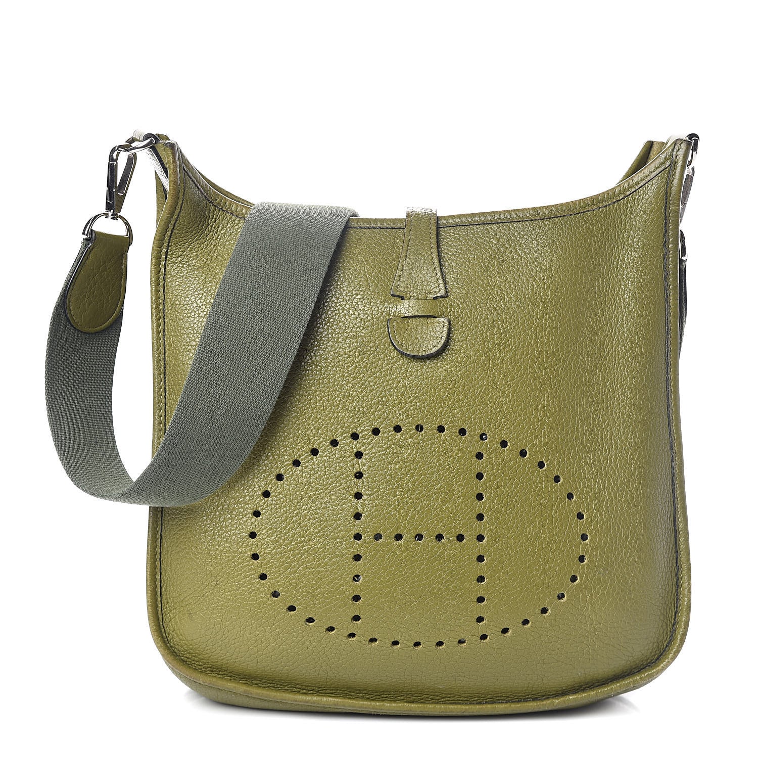 Hermes Taurillon Clemence Evelyne II PM Vert Chartreuse 1 of 9