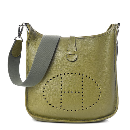 Hermes Taurillon Clemence Evelyne II PM Vert Chartreuse 1 of 9