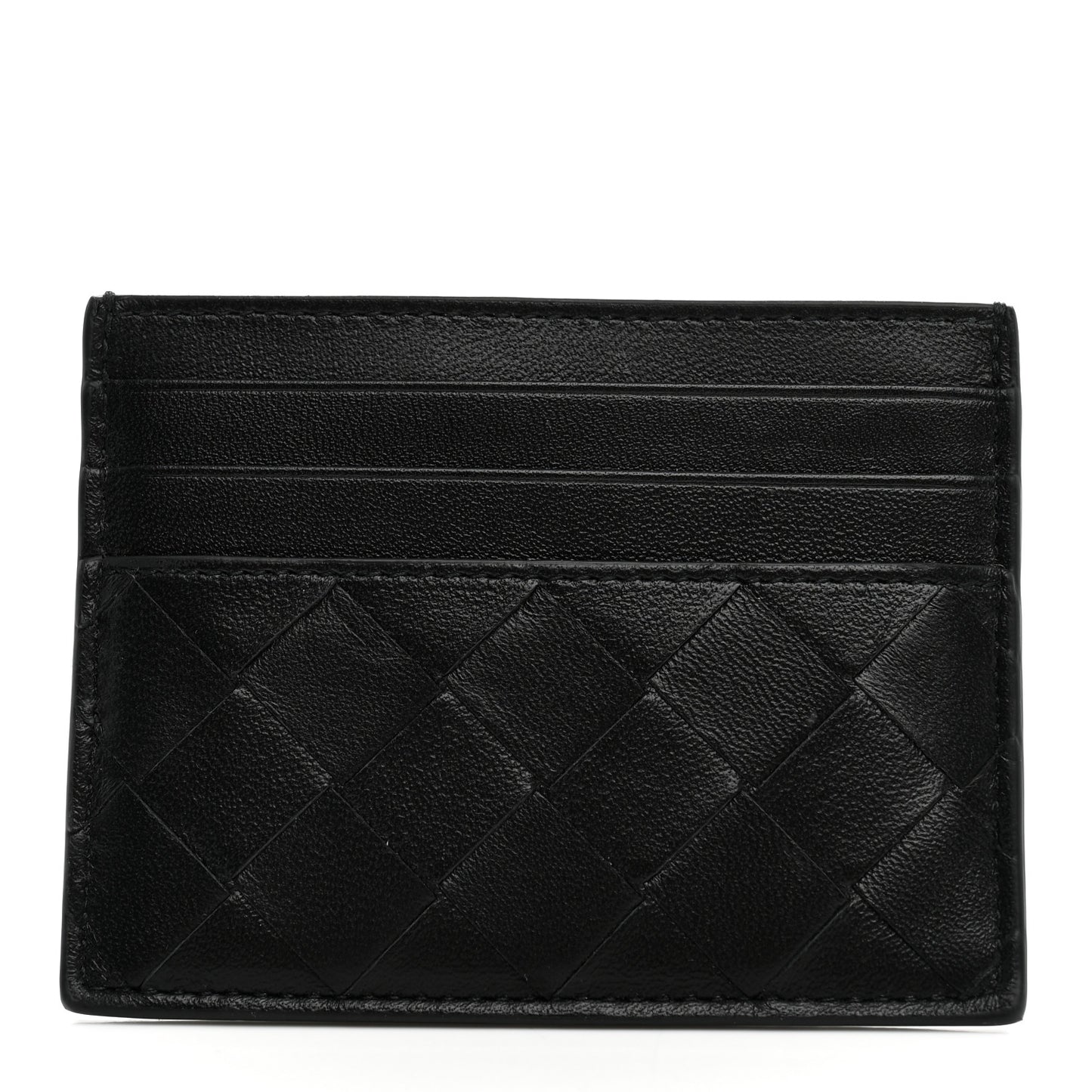 Nappa Intrecciato Card Holder Black