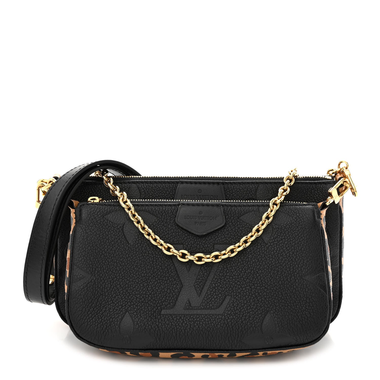 Louis Vuitton Empreinte Monogram Giant Wild At Heart Multi Pochette Accessories Black 1 of 10