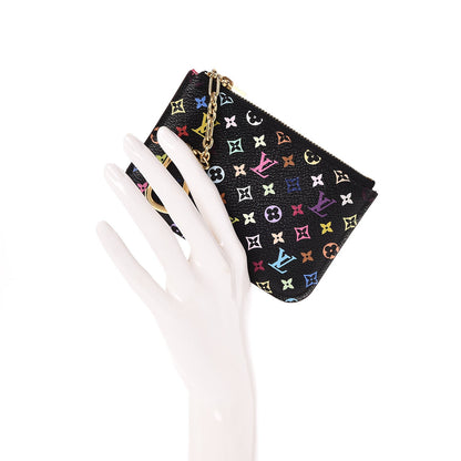 Louis Vuitton Monogram Multicolor Key Pouch Black Grenade 2 of 7