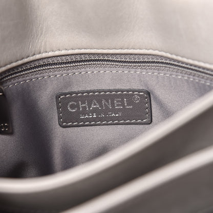 Chanel Lambskin Quilted 3 Accordion Flap Bag Grey 9 of 14