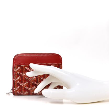 Goyard Goyardine Matignon PM Wallet Red 2 of 7