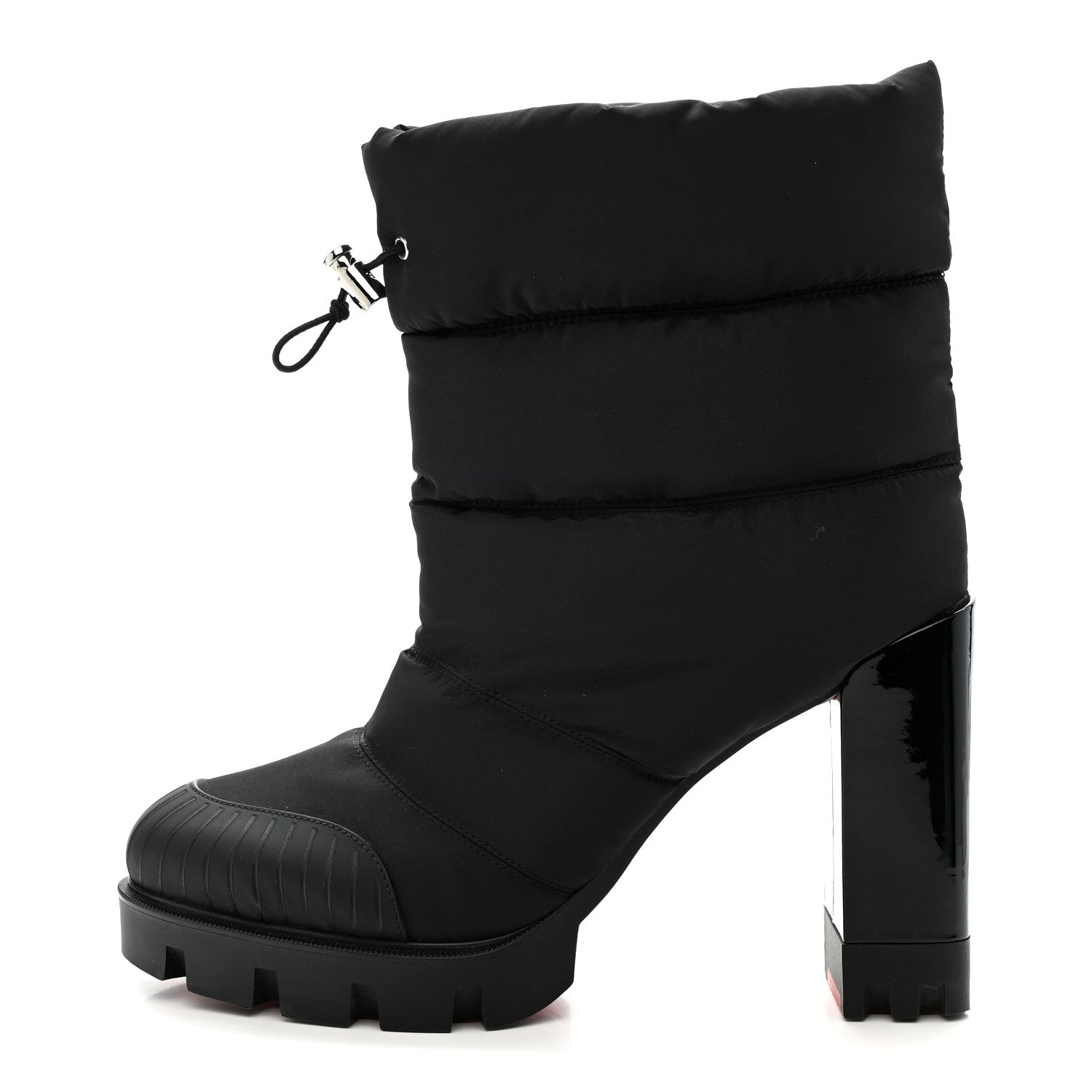 Christian Louboutin Fabric Oriona Lug 100 Boots 40.5 Black 1 of 8