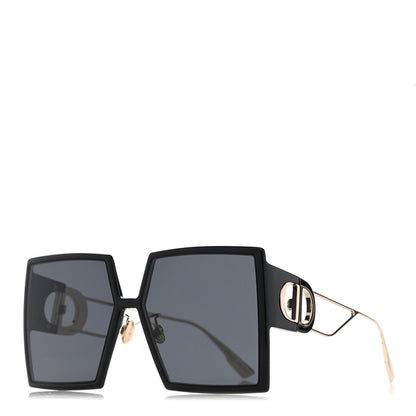 Christian Dior Acetate Square 30 Montaigne Sunglasses Black Gold 1 of 9