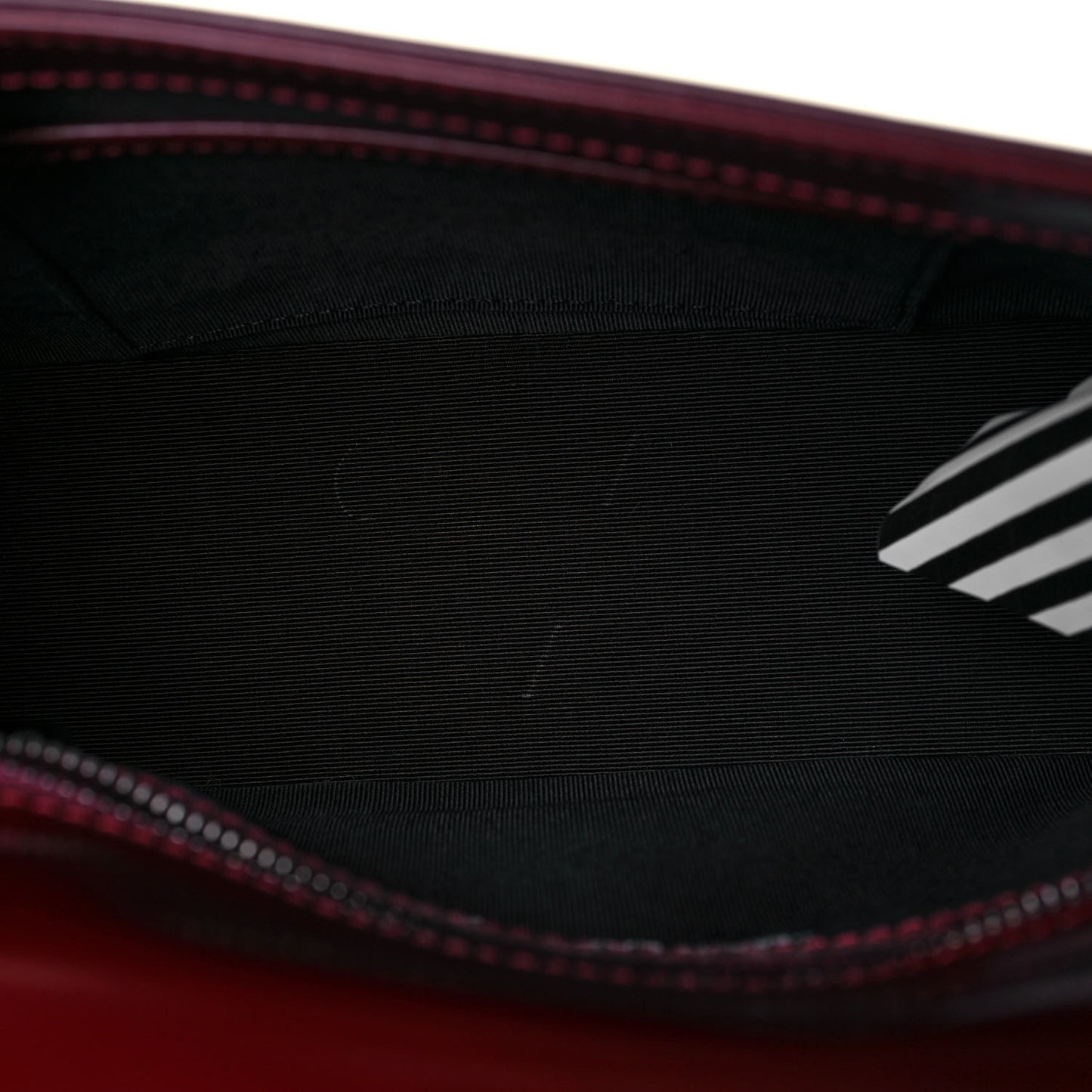 Calfskin Padded Diag Binder Flap Bag Burgundy