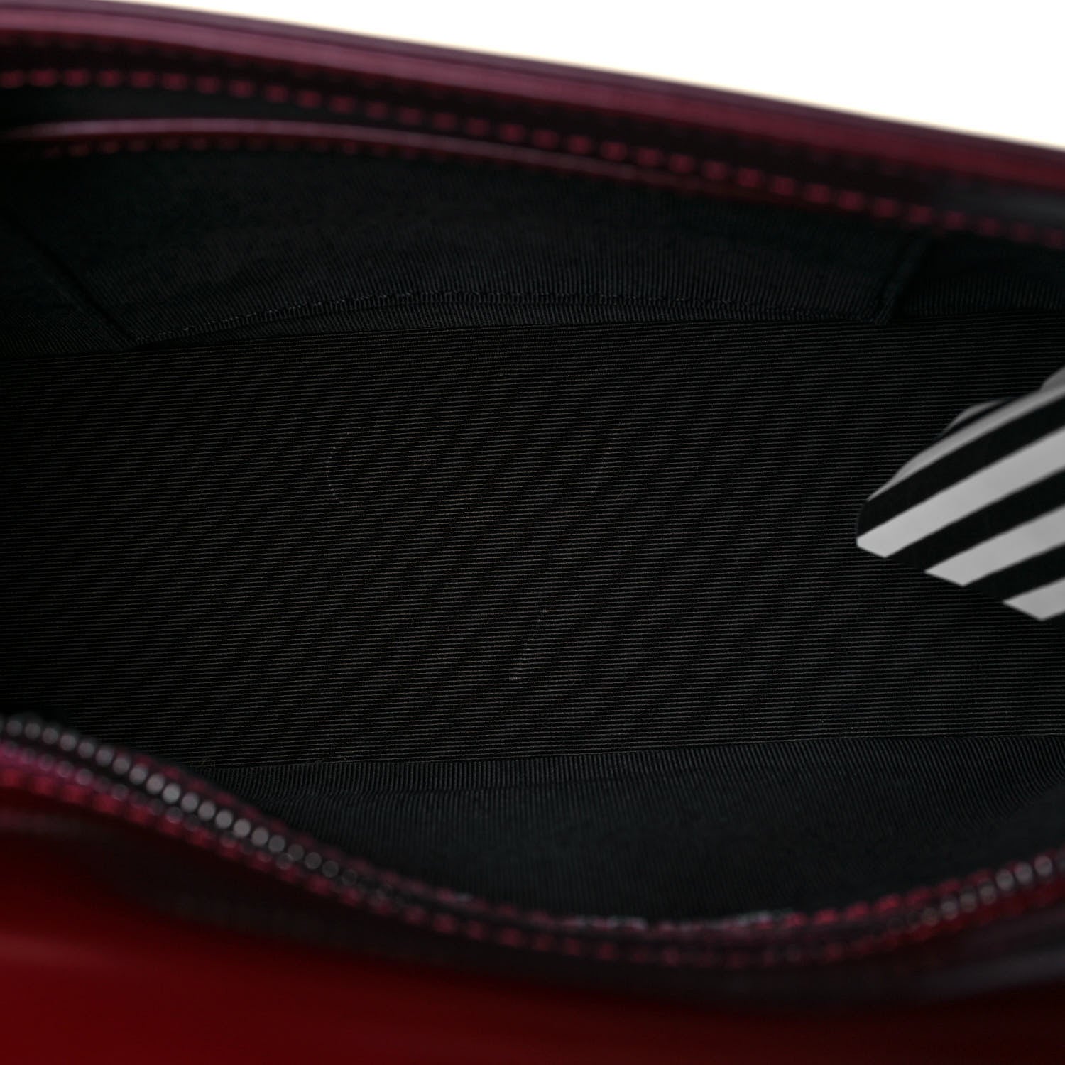 Off-White Calfskin Padded Diag Binder Flap Bag Burgundy 12 of 18