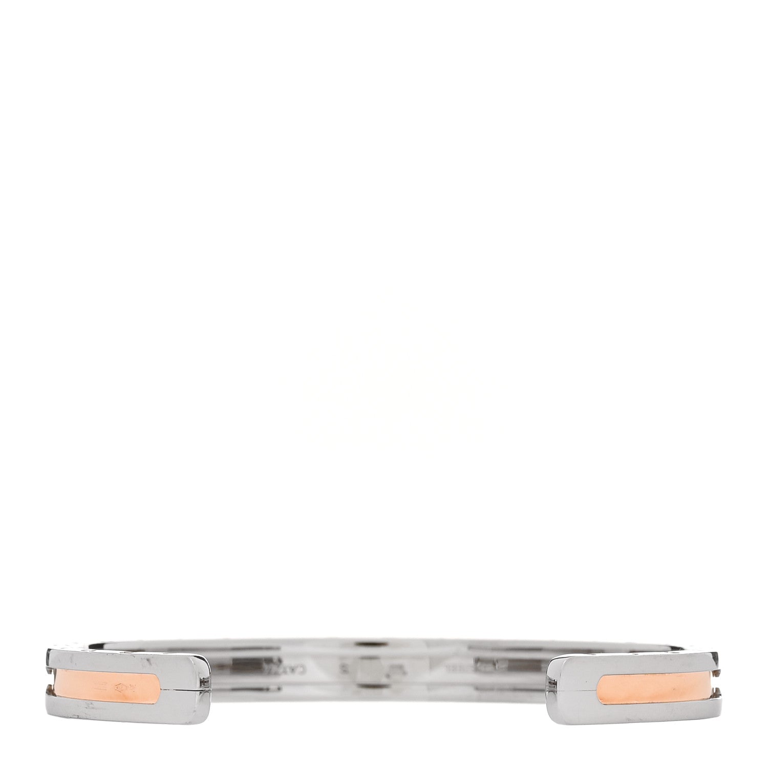Bulgari 18K Rose Gold Stainless Steel B.Zero1 Cuff Bracelet S 2 of 4