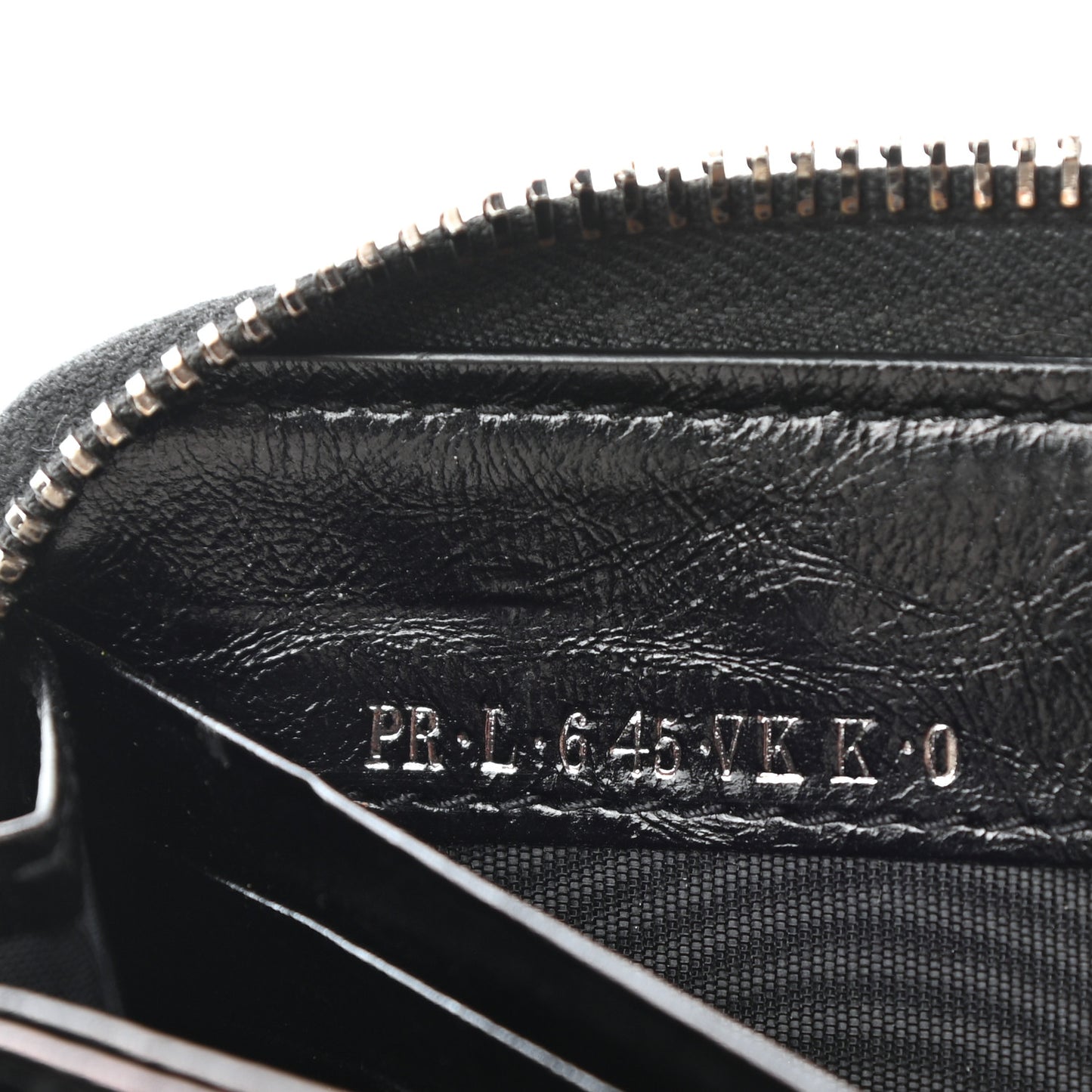 Craquele Calfskin Rockstud Zip Around Wallet Black