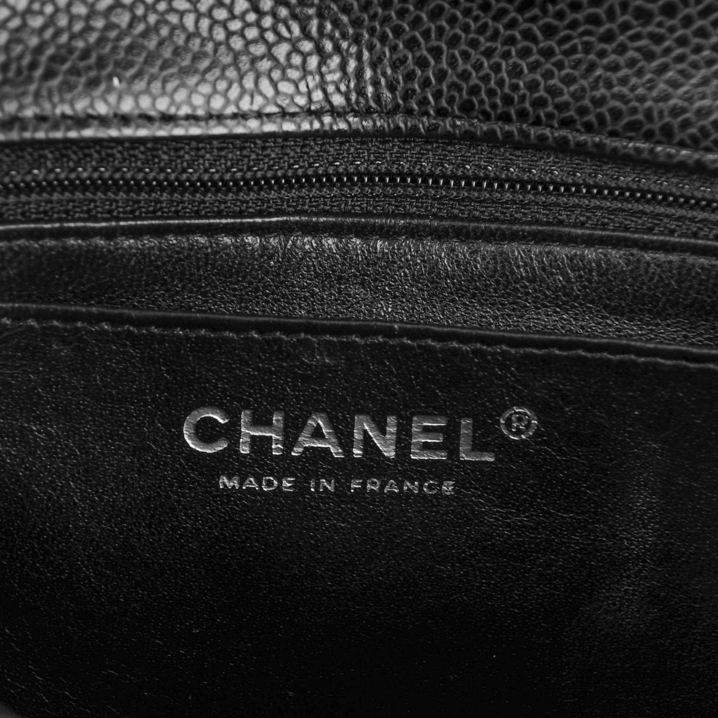 Caviar Quilted Mini Square Flap Black