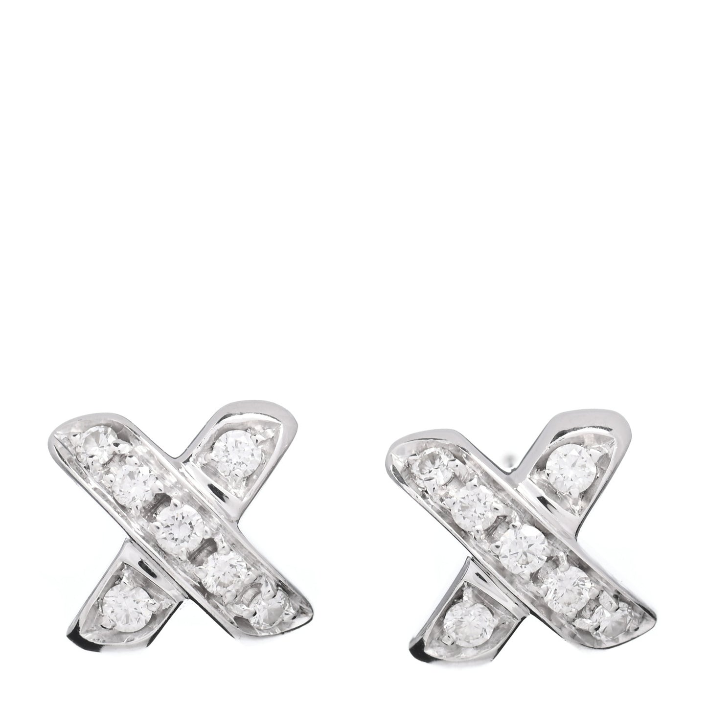 18K White Gold Diamond Paloma Picasso X Kiss Earrings