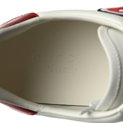 Gucci Calfskin Web GG Apple Embroidered Mens Ace Sneakers 8 White 6 of 9