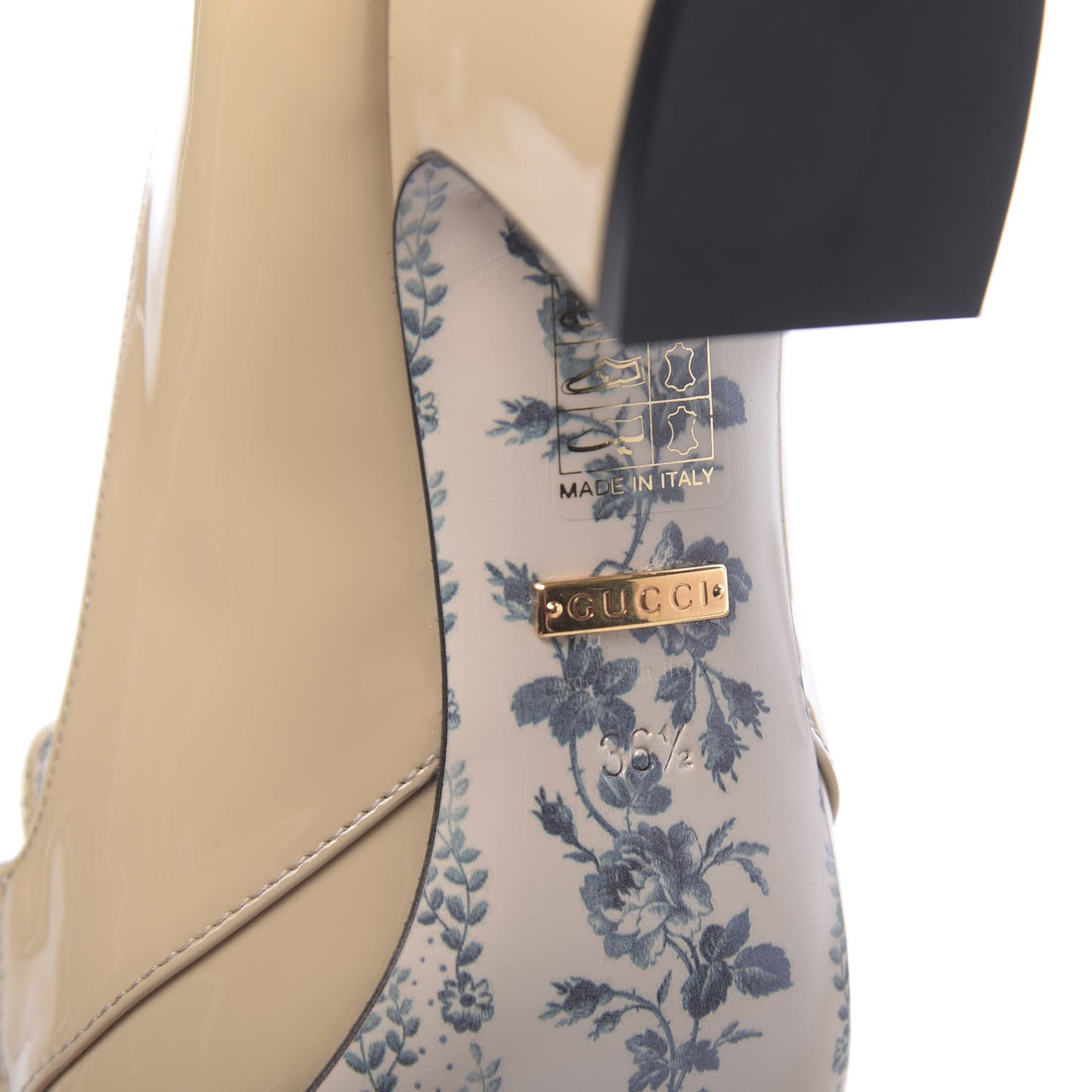 Vernice GG Victoire 55mm Loafer Pumps 36.5 Sand Storm