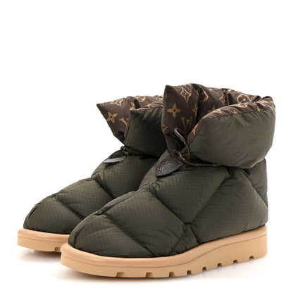 Louis Vuitton Nylon Monogram Pillow Comfort Ankle Boot 37 Khaki 11 of 25