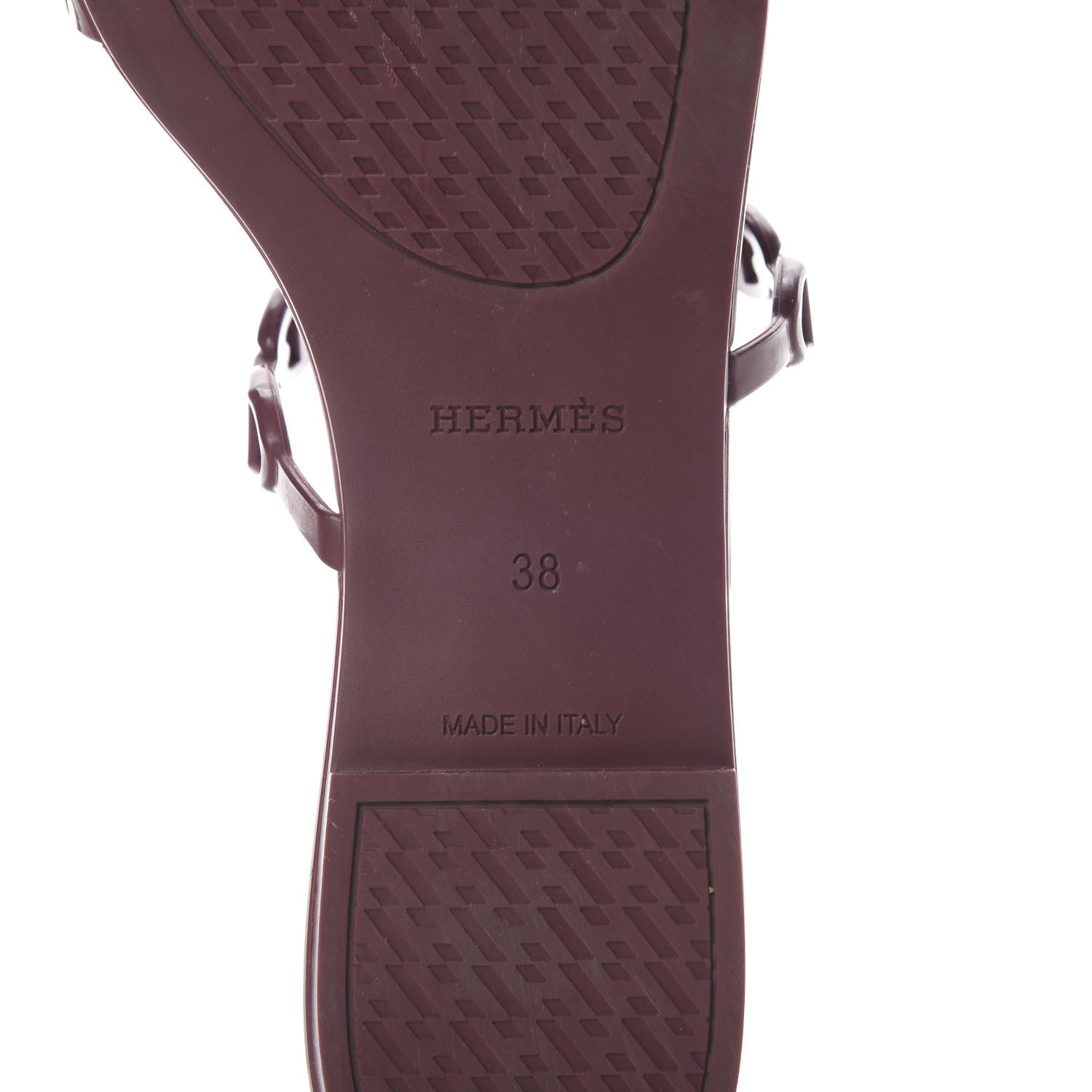 Hermes TPU Rivage Sandals 38 Bordeaux 6 of 10